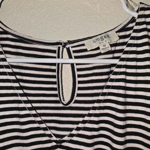 Umgee black/white sz M Cute Romper - Picture 2 of 3